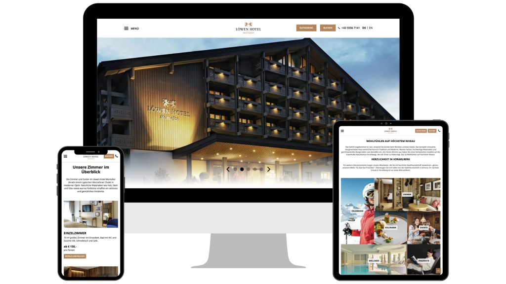 Eine verkaufsstarke Hotelwebsite: Löwen Hotel, Montafon