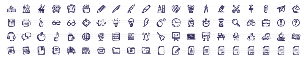 Handgezeichnete Icons